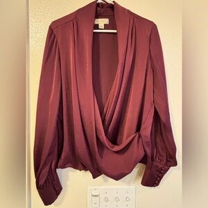 Band of Gypsies Deep Purple Drape Blouse